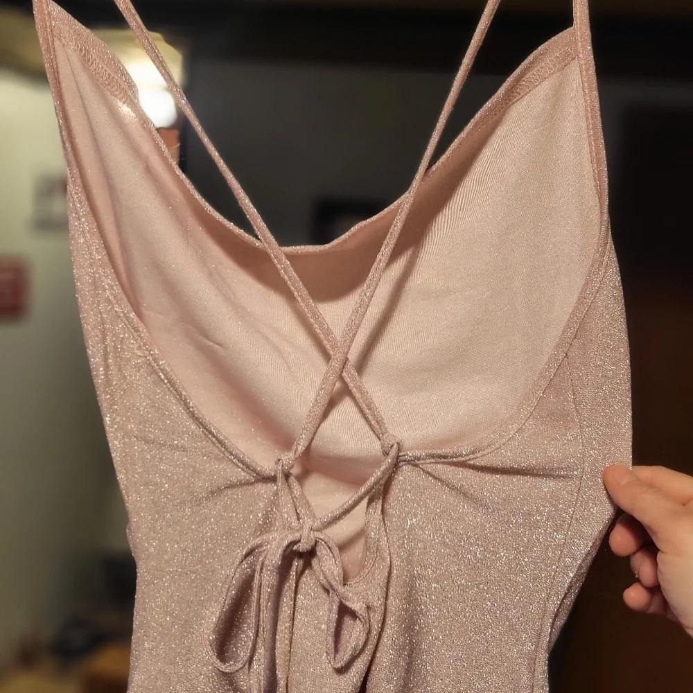 Elegant Pink Draped Dress
